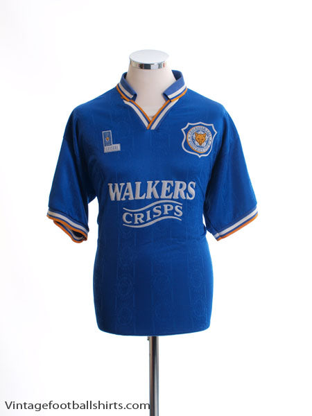 1994-96 Leicester Home Shirt L Football Shirt
