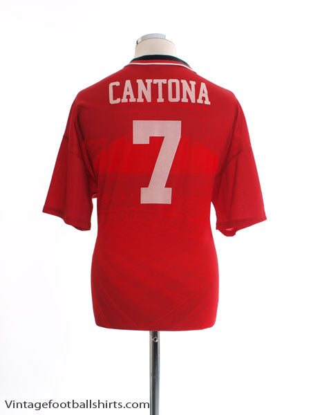 1994-96 Manchester United Home Shirt Cantona #7 L Football Shirt