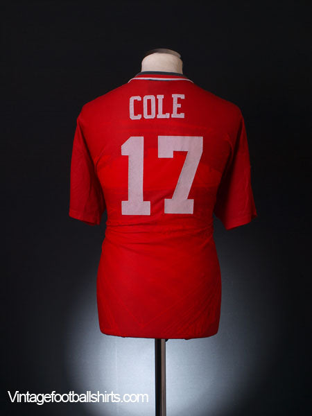 1994-96 Manchester United Home Shirt Cole #17 L Football Shirt