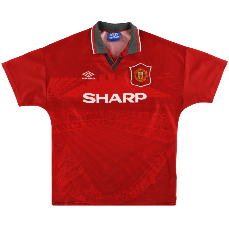 1994-96 Manchester United Umbro Home Shirt L Football Shirt
