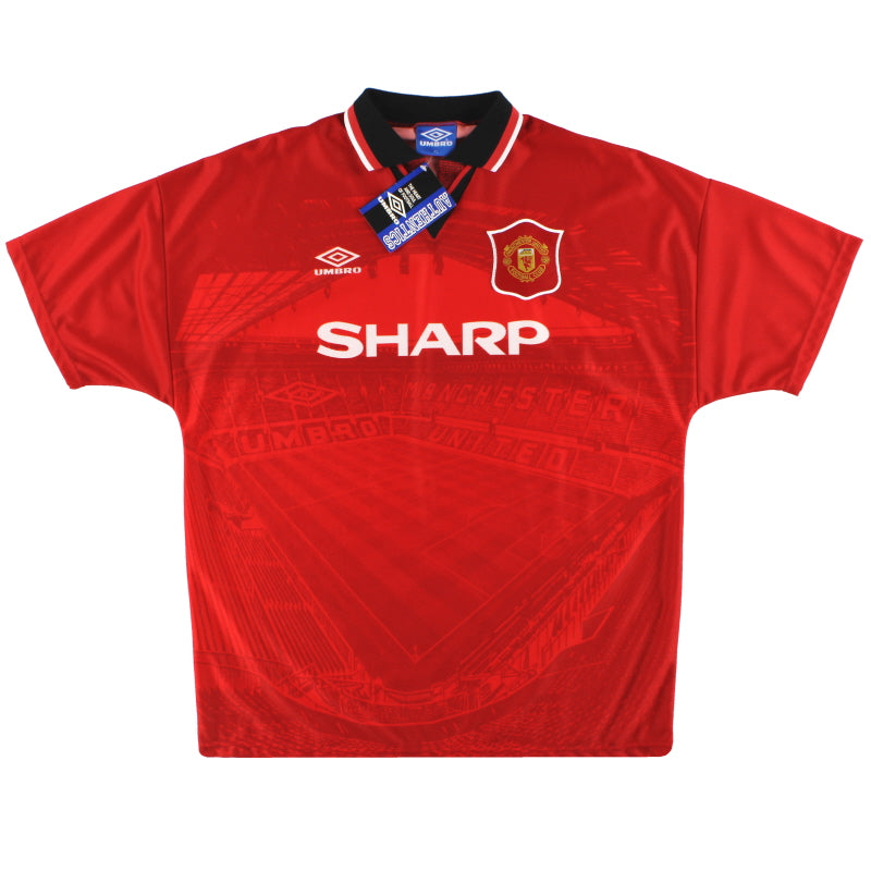 1994-96 Manchester United Umbro Home Shirt *w/tags* XL Football Shirt