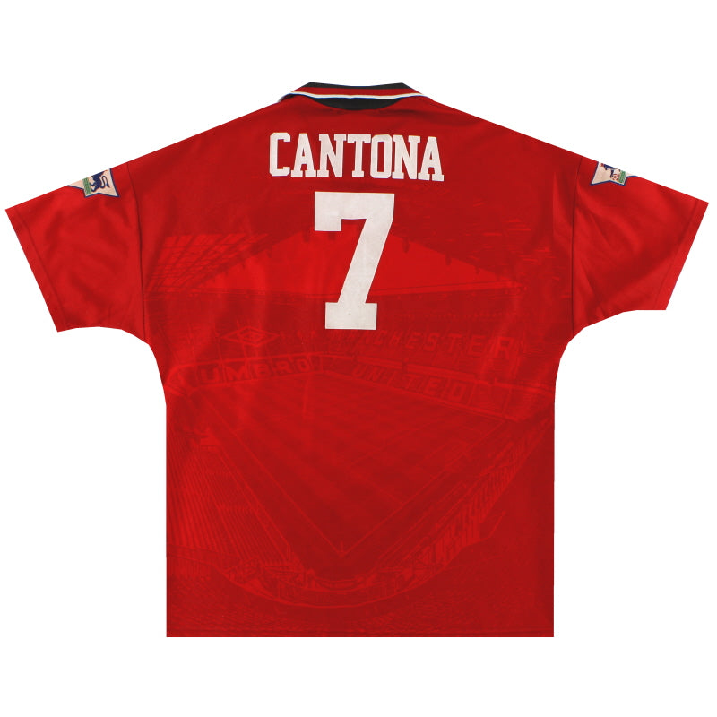 1994-96 Manchester United Umbro Home Shirt Cantona #7 XL Football Shirt
