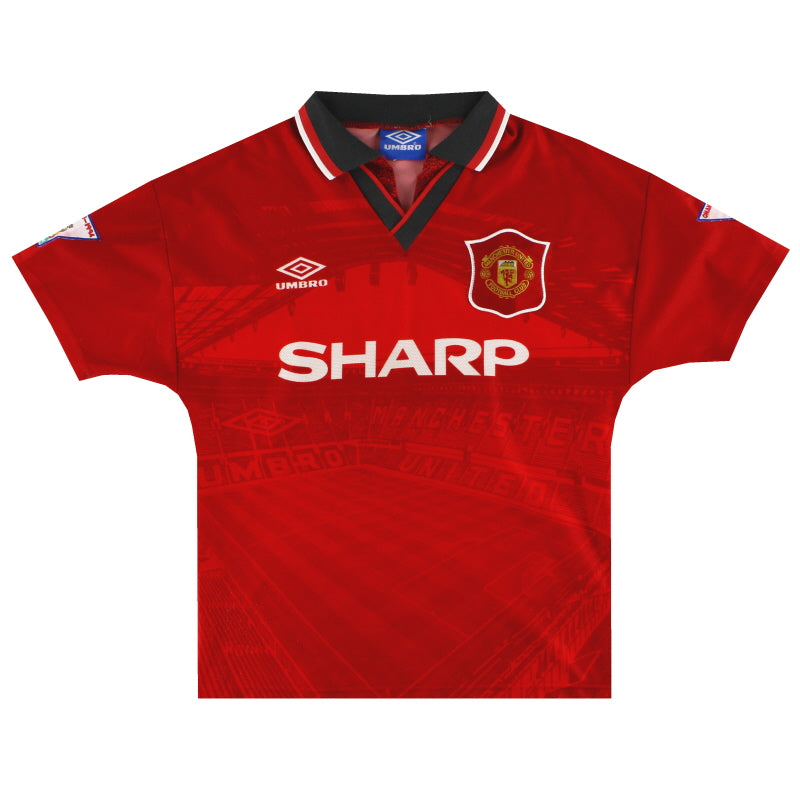 1994-96 Manchester United Umbro Home Shirt Y Football Shirt