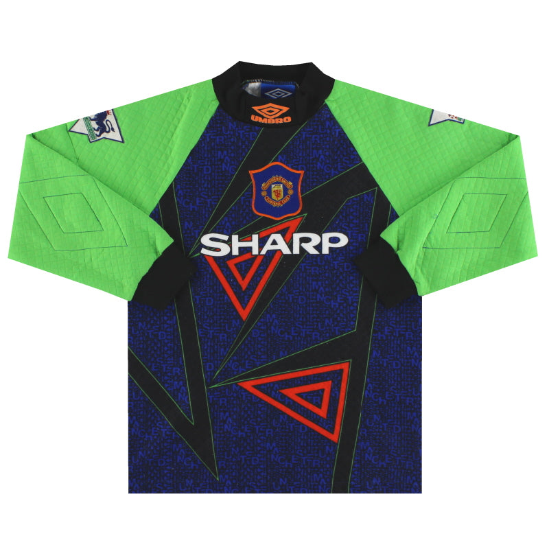 1994-96 Manchester United Umbro Goalkeeper L.Boys Football Shirt