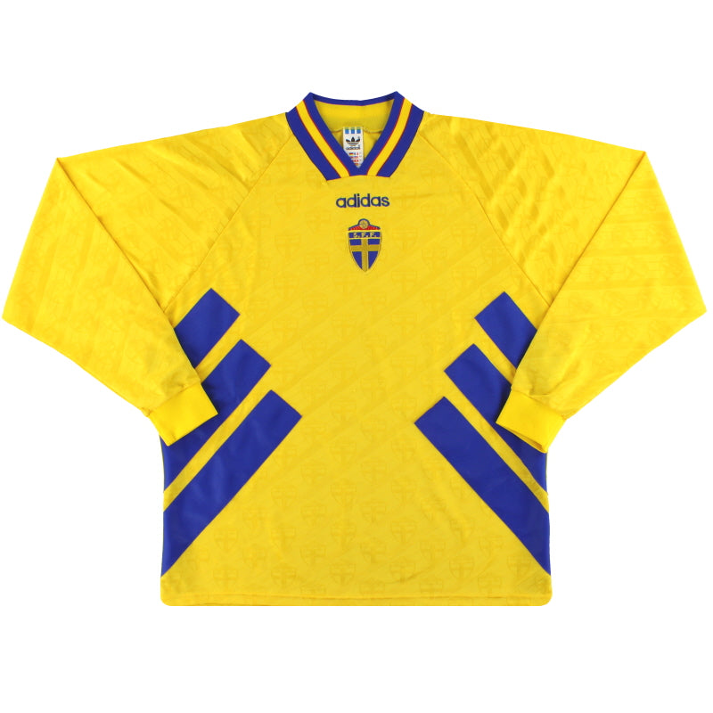 1994-96 Sweden adidas Home Shirt L/S XXL Football Shirt