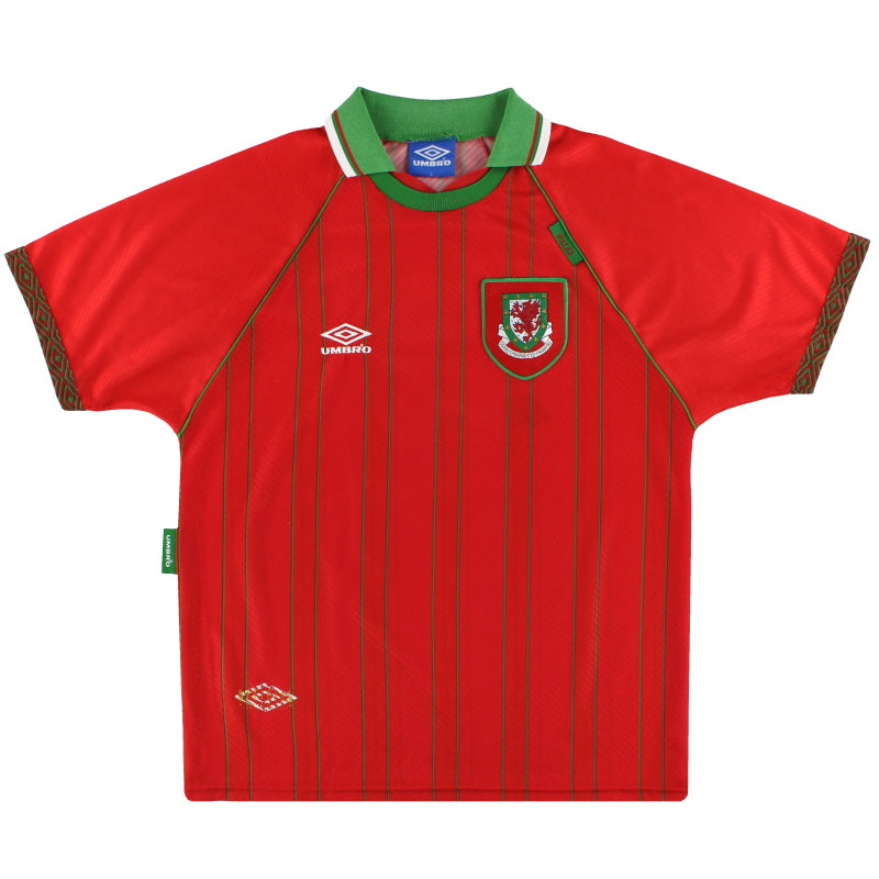 1994-96 Wales Umbro Home Shirt L Football Shirt