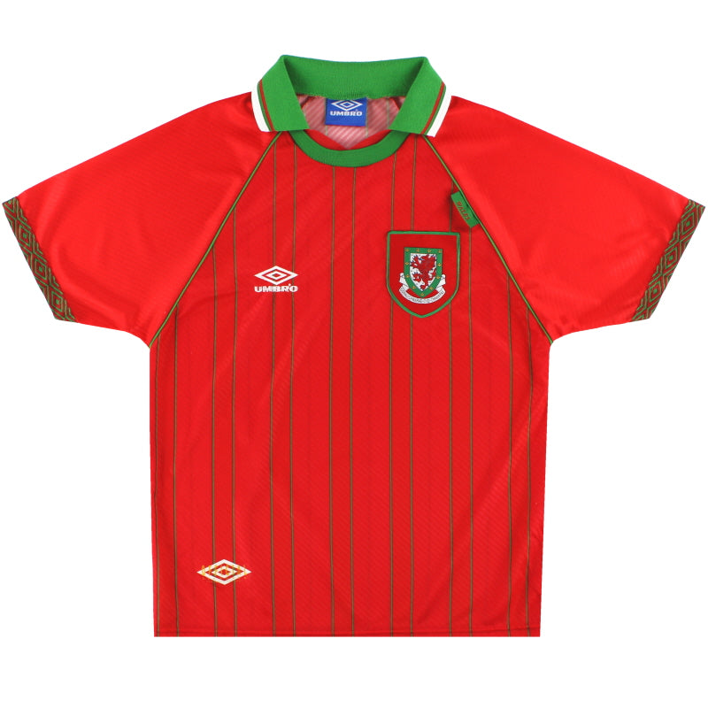 1994-96 Wales Umbro Home Shirt *Mint* M Football Shirt