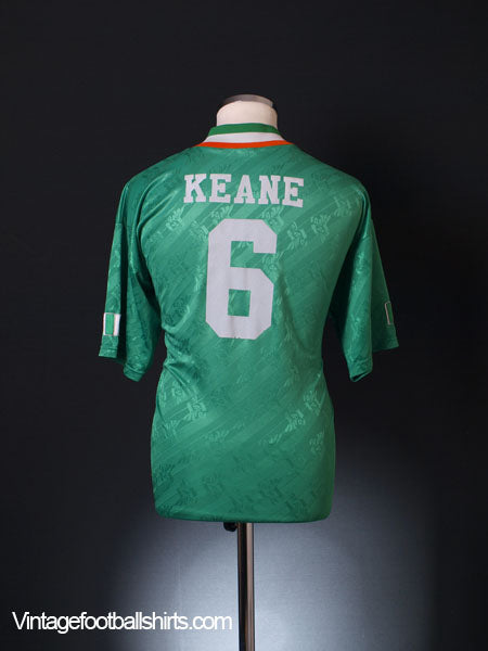1994 Ireland Home Shirt Keane #6 L Football Shirt