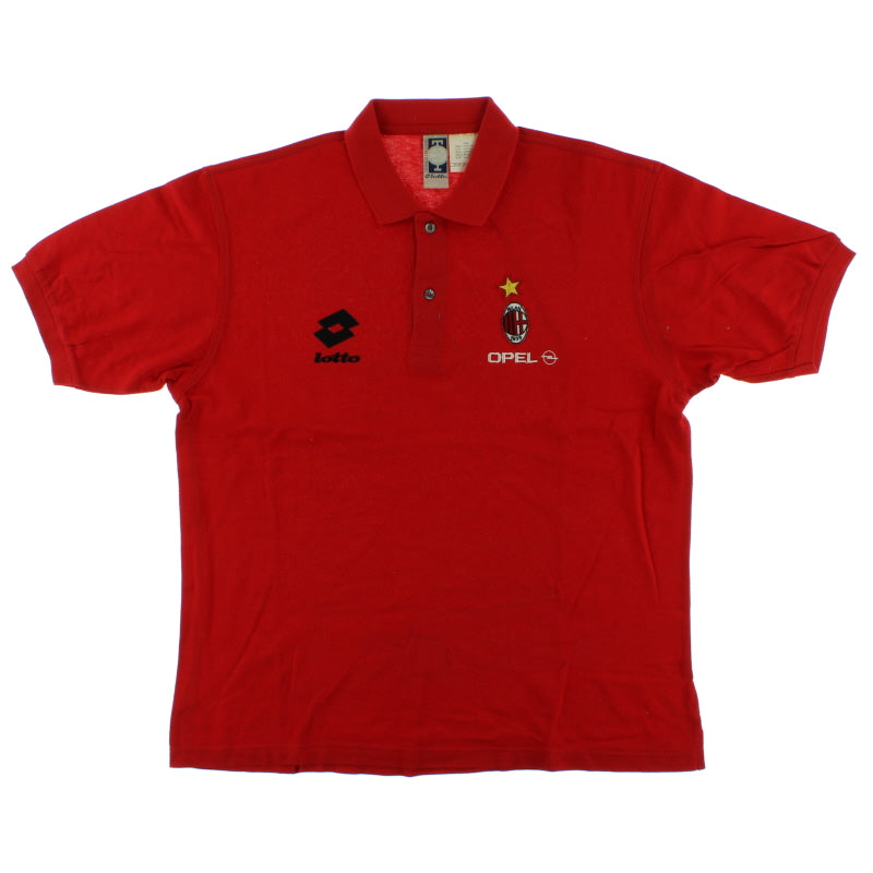 1995-96 AC Milan Lotto Polo Shirt XL Polo Shirt