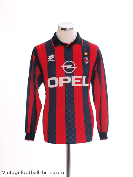 1995-96 AC Milan Home Shirt L/S S Football Shirt