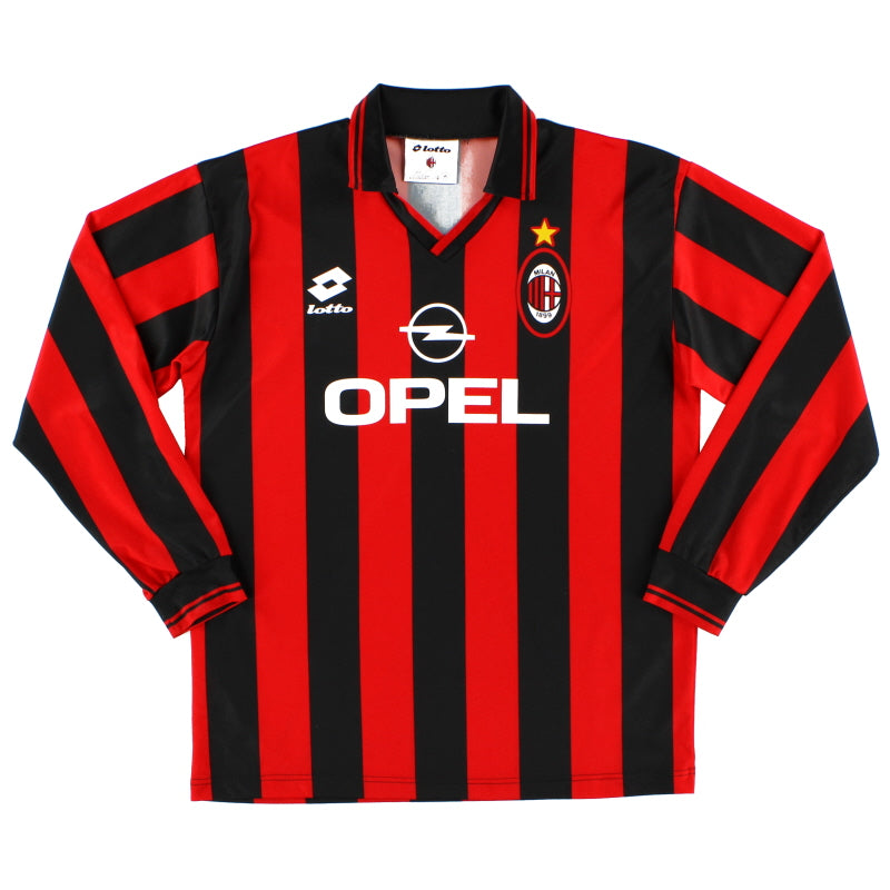 1995-96 AC Milan Home Shirt L/S XXXL.Boys Football Shirt