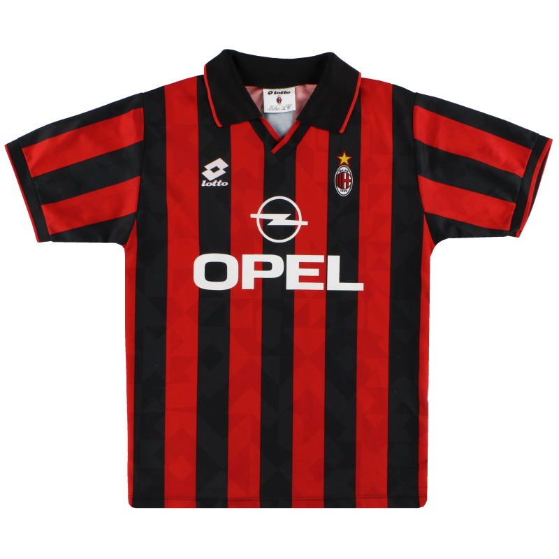 1995-96 AC Milan Lotto Basic Home Shirt S Football Shirt