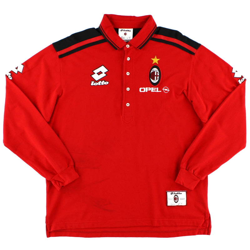 1995-96 AC Milan Lotto Polo Shirt XXL Polo Shirt