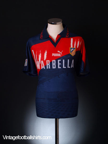 1995-96 Atletico Madrid Away Shirt *Mint* M Football Shirt