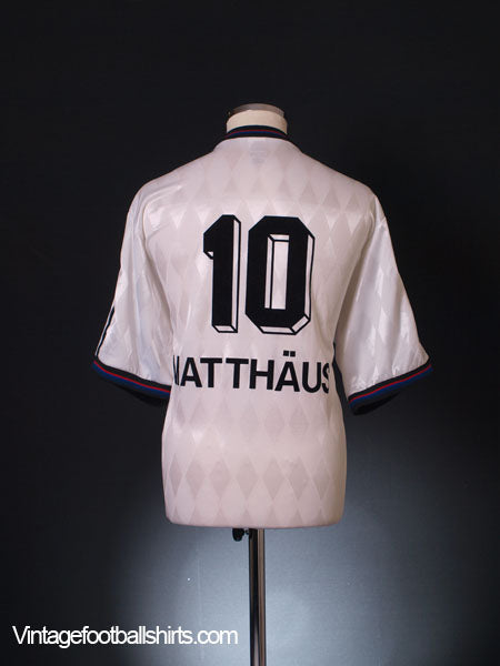 1995-96 Bayern Munich Away Shirt Matthaus #10 L Football Shirt