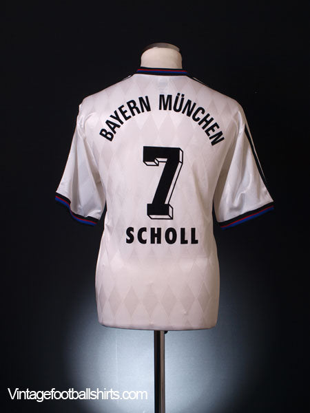 1995-96 Bayern Munich Away Shirt Scholl #7 M Football Shirt