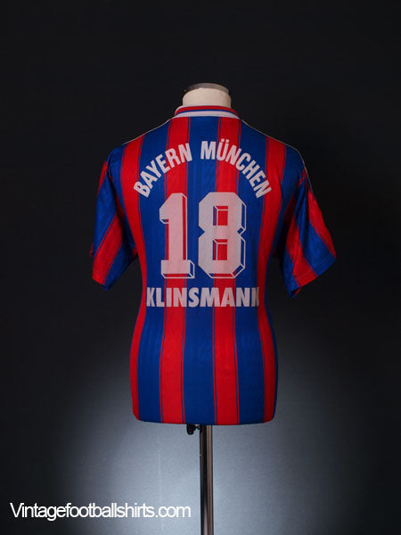 1995-96 Bayern Munich Home Shirt Klinsmann #18 L Football Shirt