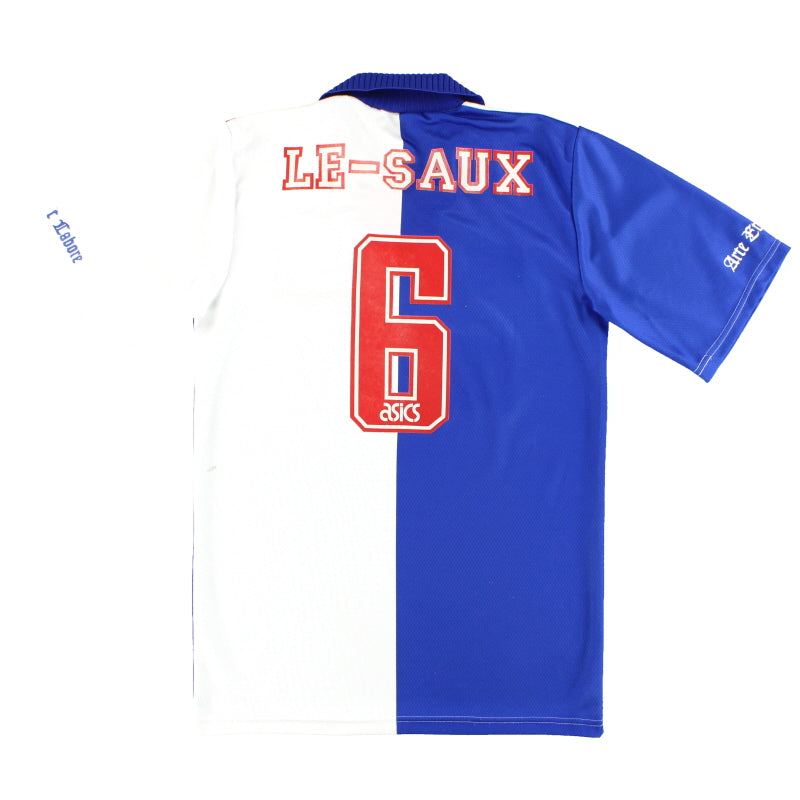 1995-96 Blackburn Asics 'Champions' Home Shirt Le-Saux #6 S Football Shirt