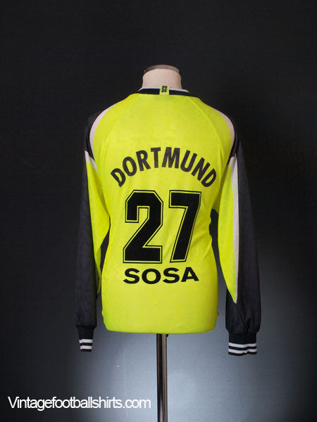 1995-96 Borussia Dortmund Home Shirt Sosa #27 L/S M Football Shirt