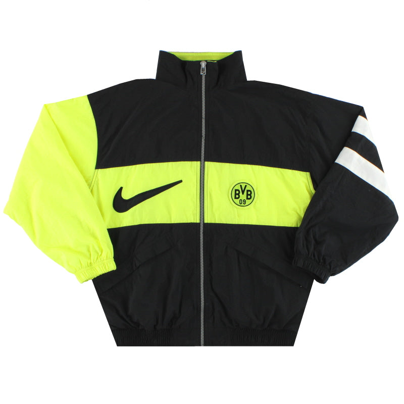 1995-96 Borussia Dortmund Nike Woven Bench Jacket L.Boys Jacket