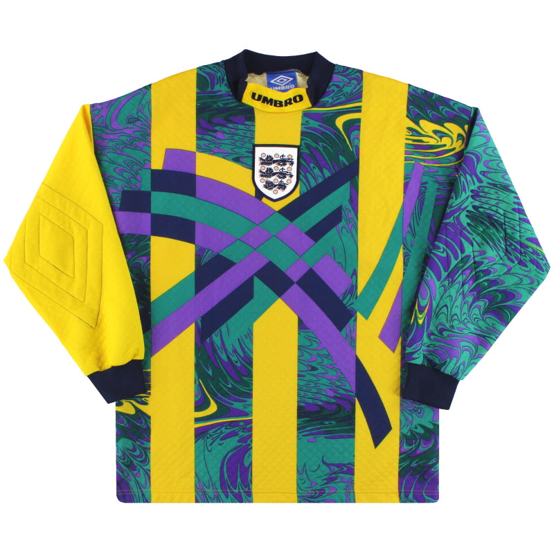 1995-96 England Umbro Goalkeeper Shirt M Football Shirt
