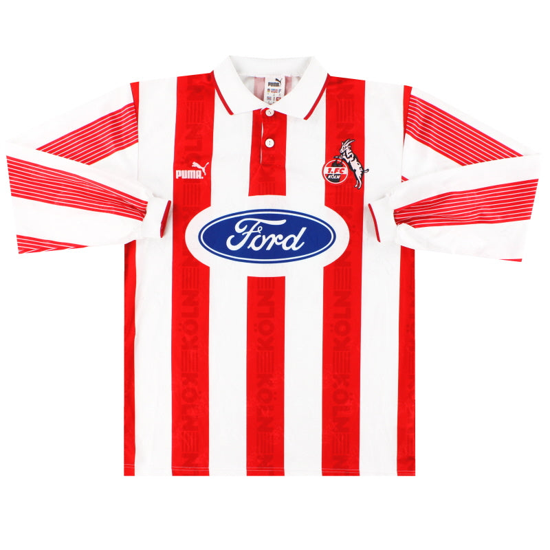 1995-96 FC Koln Puma Home Shirt L/S M Football Shirt