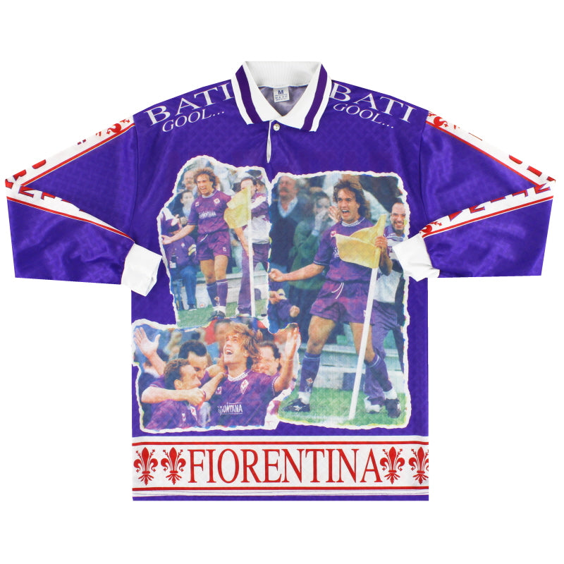 1995-96 Fiorentina Batistuta Graphic Tee L/S M T-Shirt