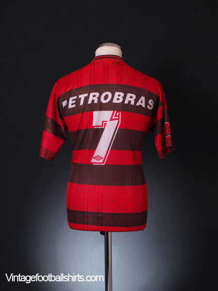 1995-96 Flamengo Centenary Home Shirt #7 L Football Shirt