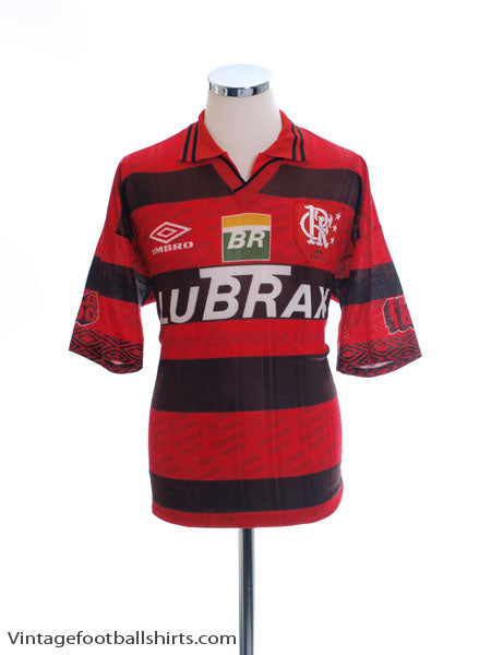 1995-96 Flamengo Home Shirt L Football Shirt