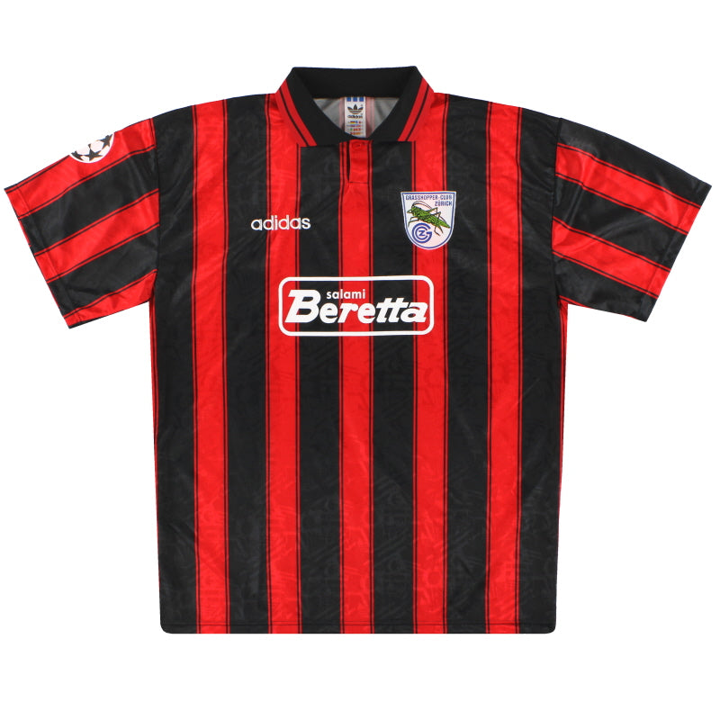 1995-96 Grasshoppers adidas Match Issue CL Away Shirt #2 XL Football Shirt