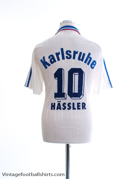 1995-96 Karlsruhe Away Shirt Hassler #10 M Football Shirt
