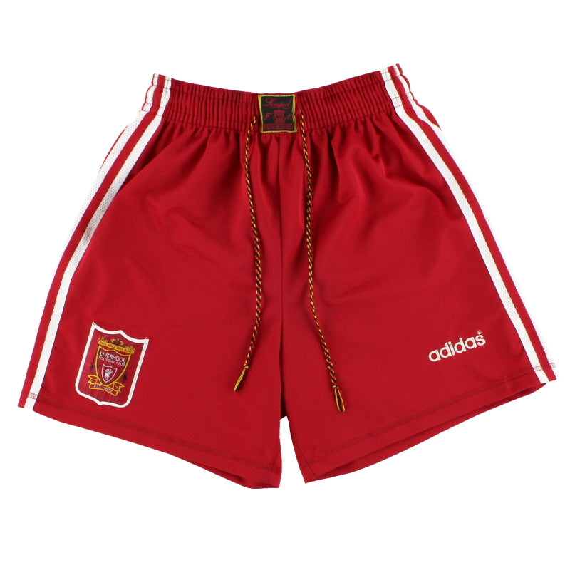 1995-96 Liverpool adidas Home Shorts *Mint* M Football Shorts