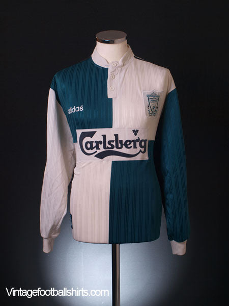 1995-96 Liverpool Away Shirt L/S XL Football Shirt