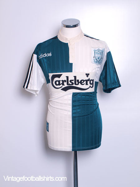1995-96 Liverpool Away Shirt M Football Shirt