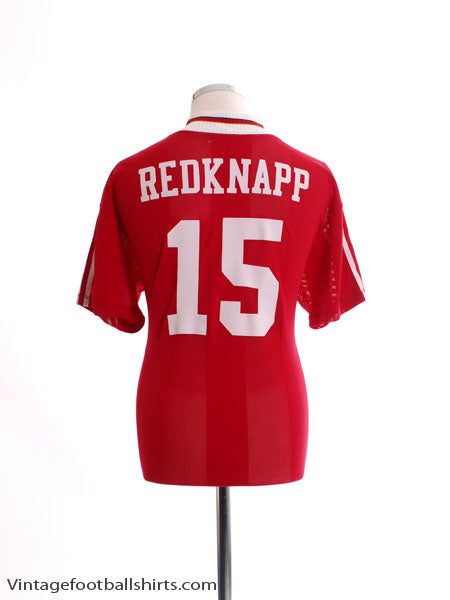 1995-96 Liverpool Home Shirt Redknapp #15 L Football Shirt