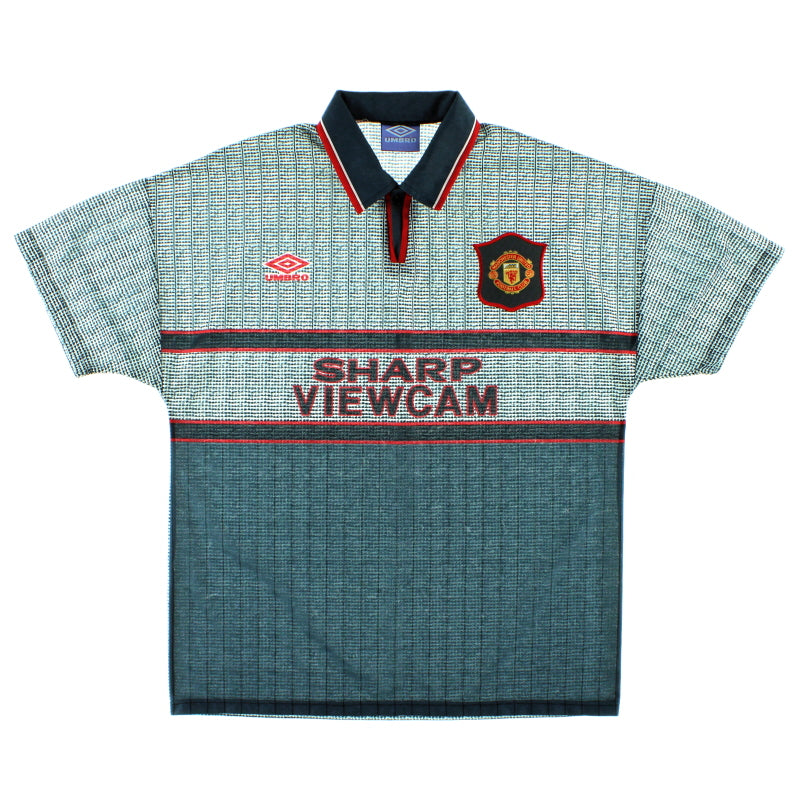 1995-96 Manchester United Away Shirt *Mint* L Football Shirt