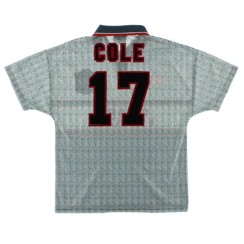 1995-96 Manchester United Away Shirt Cole #17 Y Football Shirt