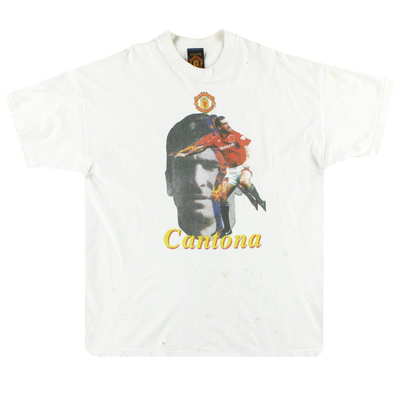 1995-96 Manchester United Umbro Cantona Graphic Tee XL T-Shirt