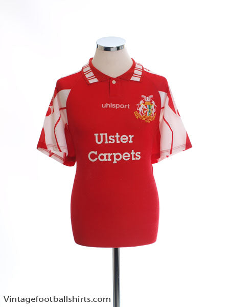 1995-96 Portadown Home Shirt L Football Shirt