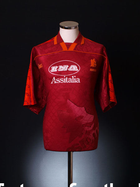 1995-96 Roma Home Shirt L Football Shirt