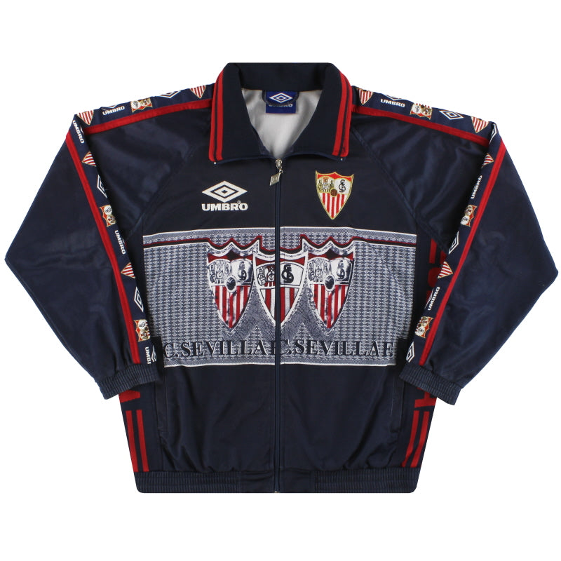 FC Servette Maillot Matchworn (Porté En Match) SEVILLA FC 1995/96 - Away - Marbella - 9 SUKER - Taille XL Maillot Matchworn Umbro Sevilla 95 96 Marbella Suker