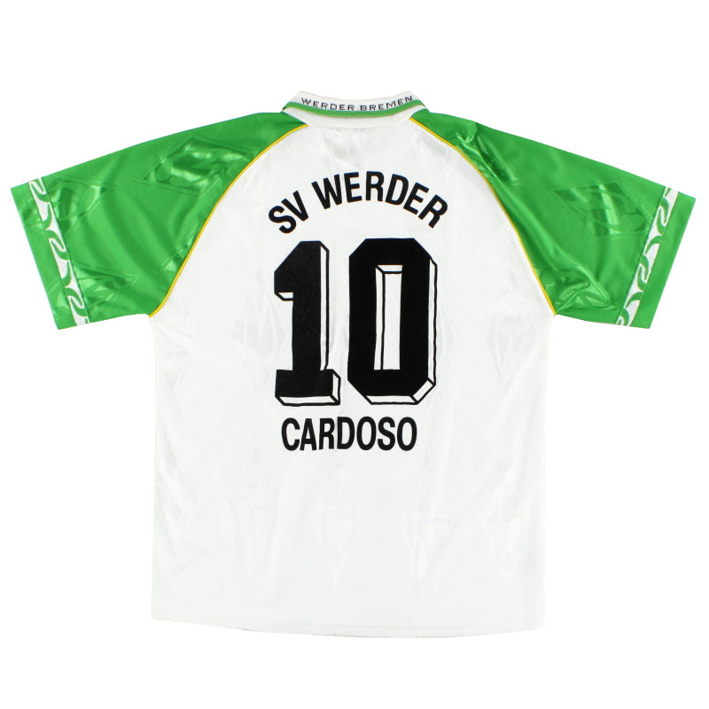 1995-96 Werder Bremen Home Shirt Cardoso #10 XL Football Shirt
