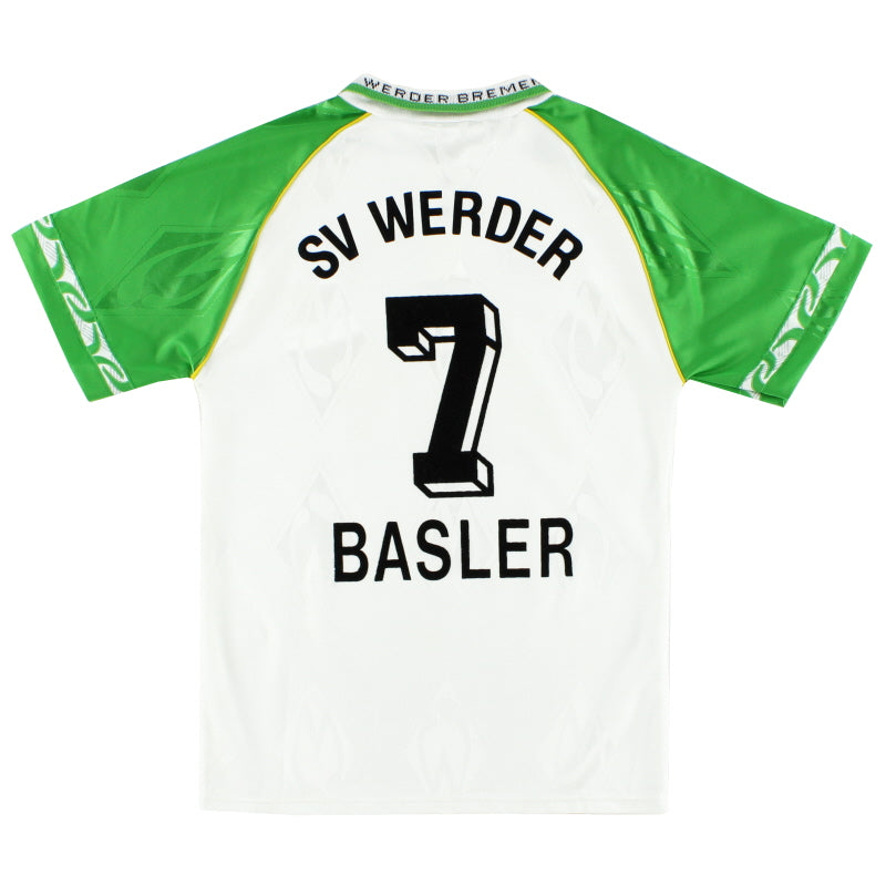 1995-96 Werder Bremen Home Shirt Basler #14 XS Football Shirt