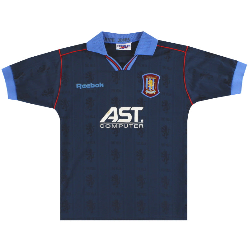 1995-97 Aston Villa Reebok Away Shirt L.Boys Football Shirt