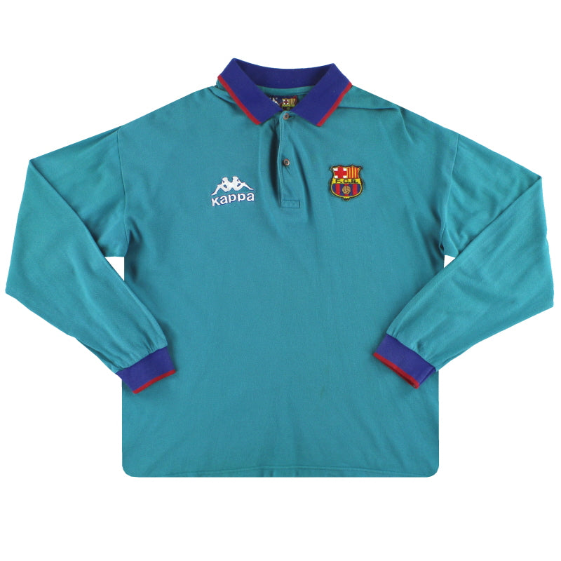 1995-97 Barcelona Kappa Polo Shirt L/S XL Polo Shirt