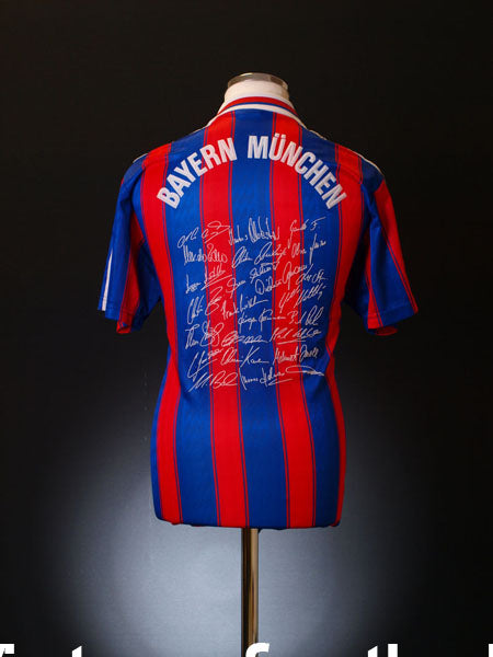 1995-97 Bayern Munich Commemorative Signed Home Shirt M Football Shirt