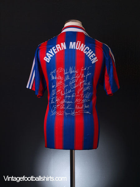1995-97 Bayern Munich Commemorative Signed Home Shirt M Football Shirt