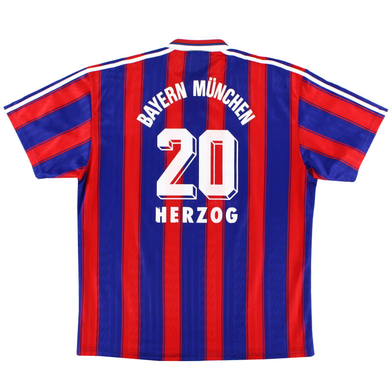 1995-97 Bayern Munich Home Shirt Herzog #20 XXL Football Shirt