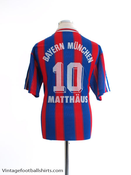 1995-97 Bayern Munich Home Shirt Matthaus #10 M Football Shirt