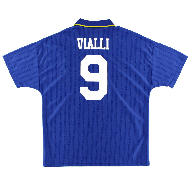 1995-97 Chelsea Home Shirt Vialli #9 XL Football Shirt